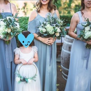 Caitlin Ruffle Maxi Dress - Silver Sage